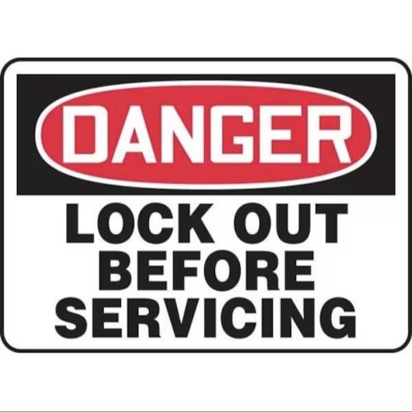 Accuform LOCKOUTTAGOUT SIGN 10 in X 14 in ADHESIVE MLKT010VS - main